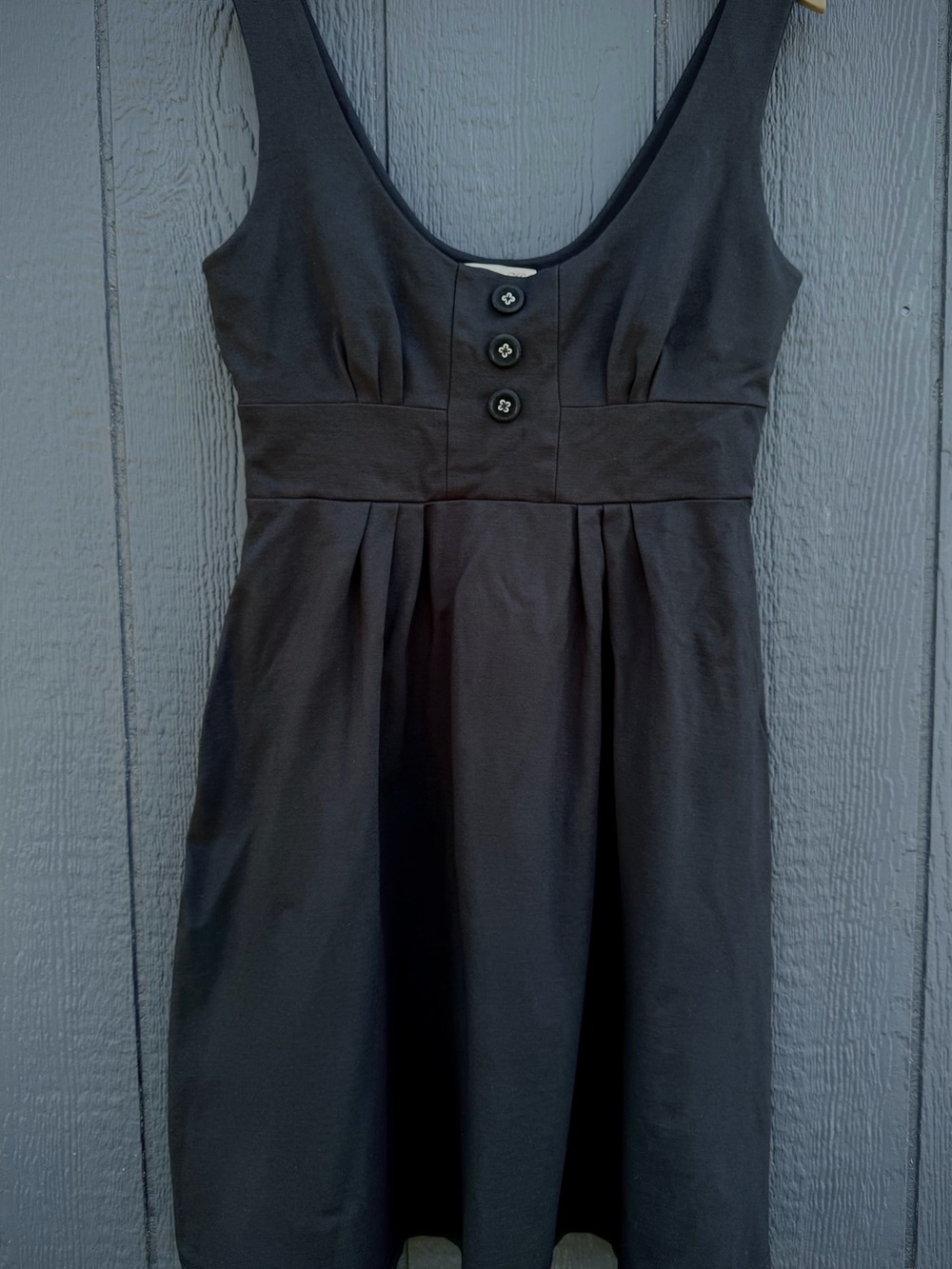 Alannah Hill Black Scoop-Neck Button-Front Mini Dress
